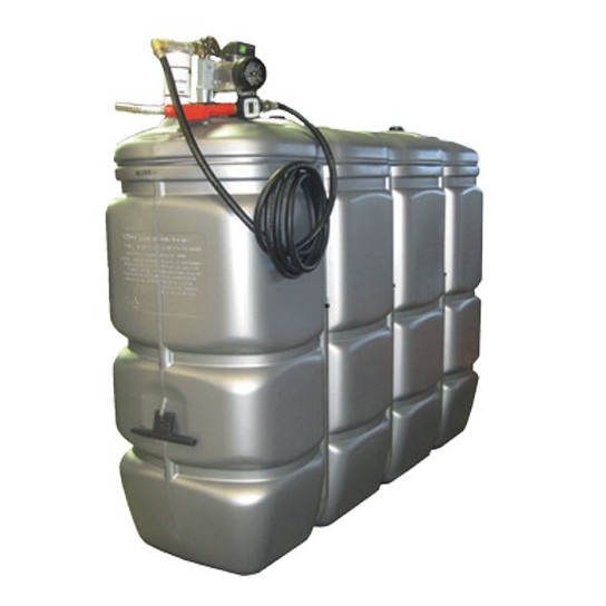 Dieseltankstelle 2000l mit Wandpumpe 56l/min im Metallschrank