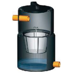 mit 2 KG-Rohrstücken 100mm