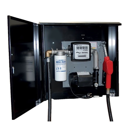 Cuve à fioul 2000L avec pompe 60L/min et armoire murale
