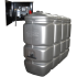 Cuve à fioul 2000L avec pompe 60L/min et armoire murale 