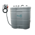 Cuve à fioul 1500L avec pompe 60L/min et station murale 