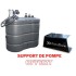 cuve à fioul 1500 litres avec support de pompe offert