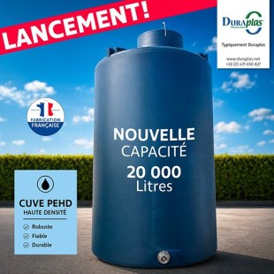 Cuve 20m3, Cuve stockage eau 20000l - Duraplas