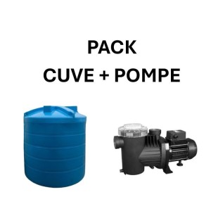 Pack cuve eau aérienne 5000l + pompe